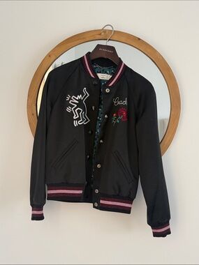 Coach x Keith Haring Satin Varsity Jacket